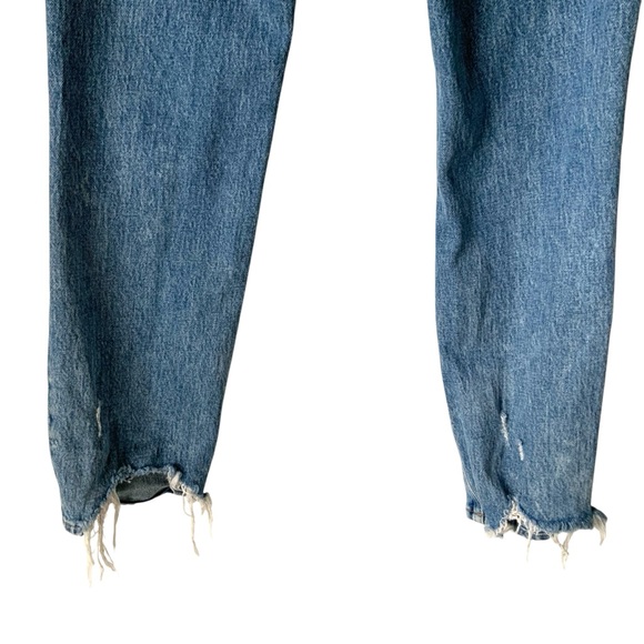 ABERCROMBIE & FITCH High Rise Mom Jeans Distressed Medium Wash Blue Size 27 - Picture 8 of 15